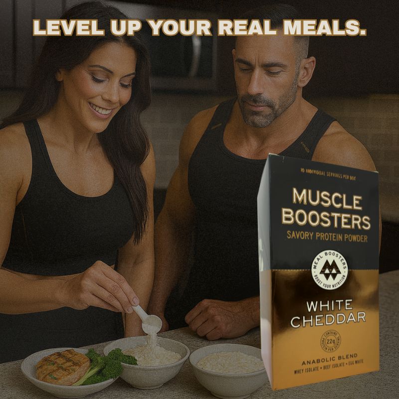 Muscle Boosters White Cheddar Whey Isolate – 10 Single-Serve Packs