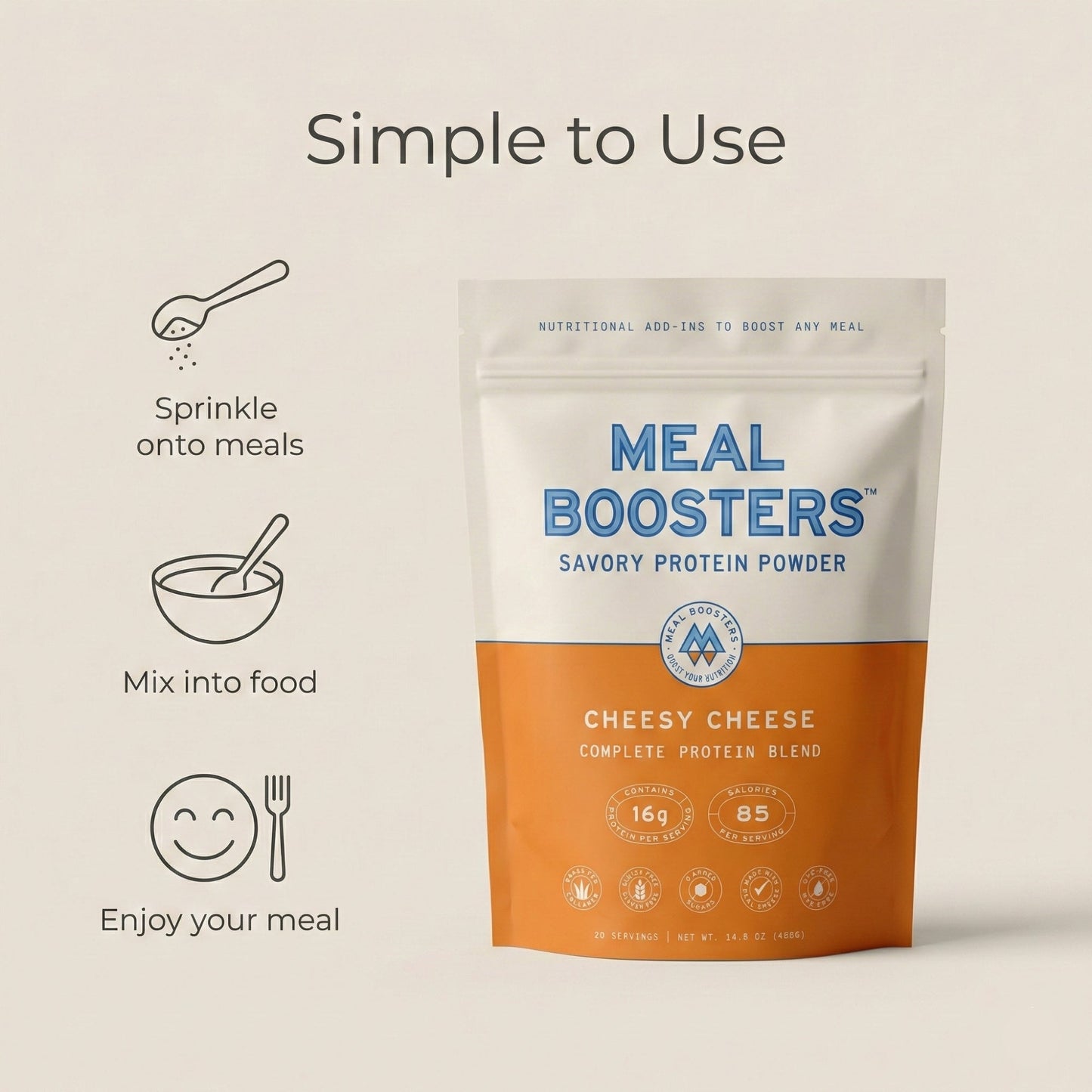 Cheesy Cheese Collagen+ Protein Blend | Savory Protein Powder