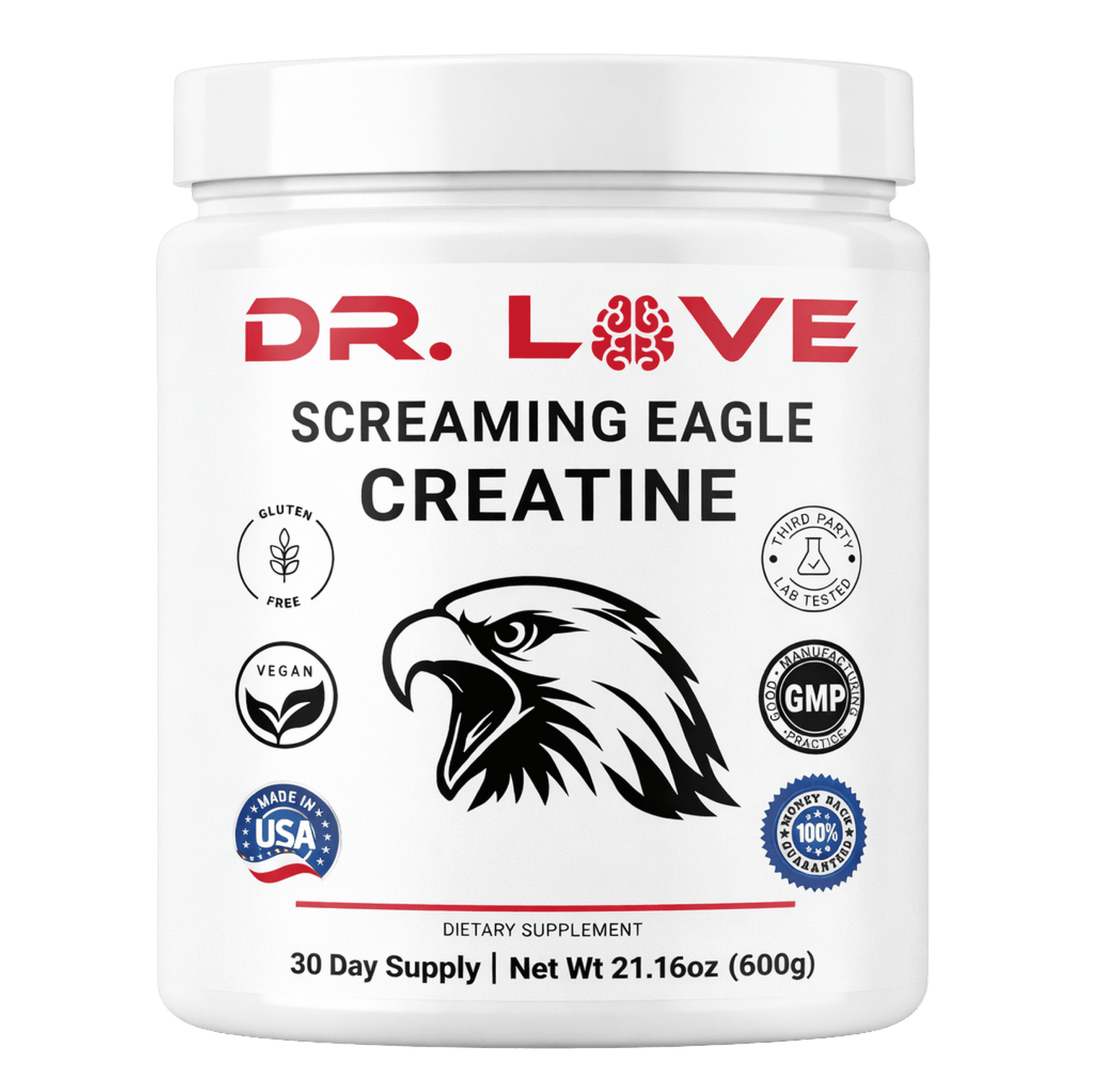 Dr Love's Creatine Monohydrate 600g | Strength & Recovery