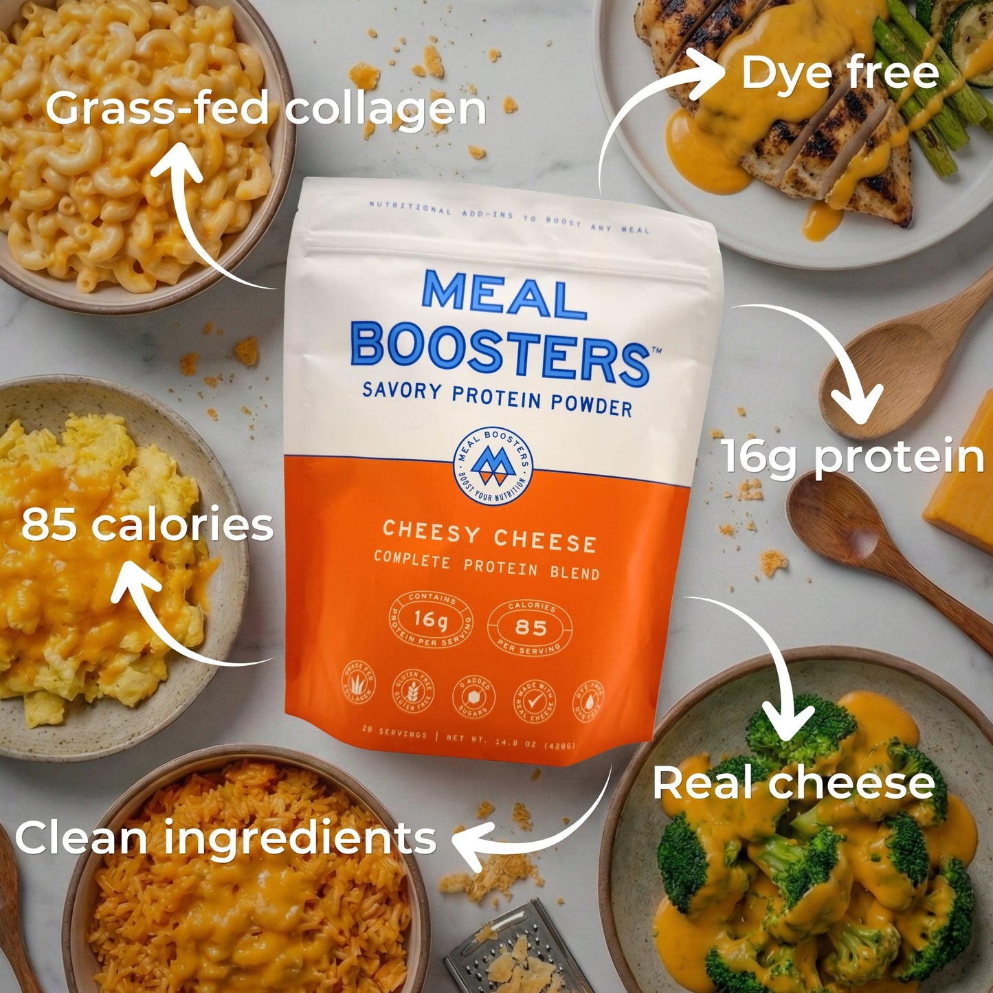 Cheesy Cheese Collagen+ Protein Blend | Savory Protein Powder