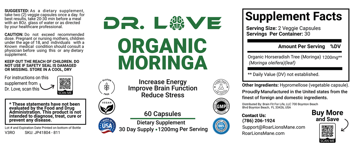 Dr Love's Moringa Supplement | Daily Greens & Wellness Support