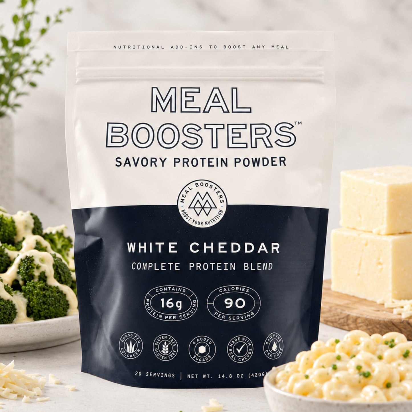 White Cheddar Collagen+ Protein Blend | Savory Protein Powder