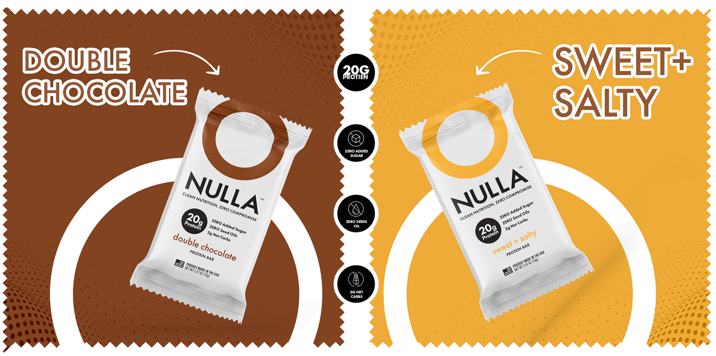 CleanForm Nulla Protein Bar – Box of 12 | Chocolate & Sweet & Salty