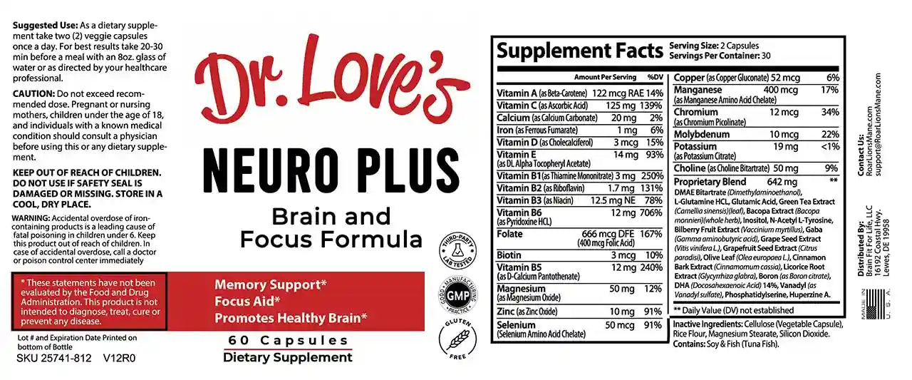 Neuro Plus Brain & Focus Supplement | Cognitive Performance