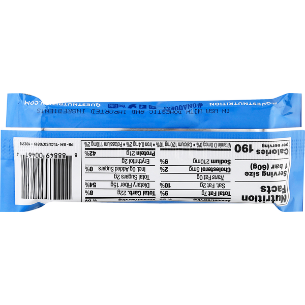 Quest Protein Bar – Blueberry Muffin Flavor | High-Protein Snack